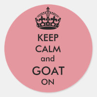 Houd kalm en geit op Button