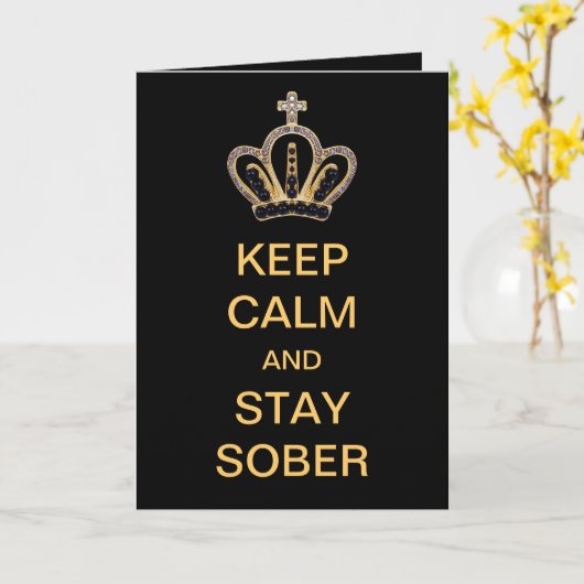 Houd Kalm en Gematigd Verblijf Kaart (Gele Bloem)