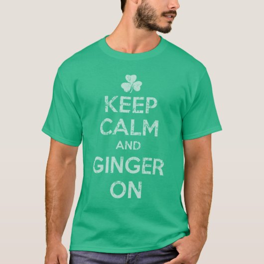 Houd kalm en gember aan t-shirt (Voorkant)