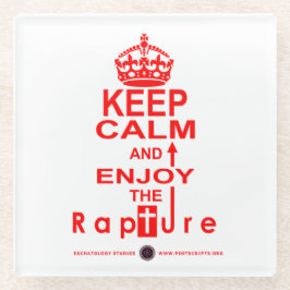 Houd kalm en geniet van de verkrachting glazen onderzetter