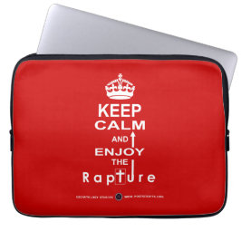 Houd kalm en geniet van de verkrachting laptop sleeve