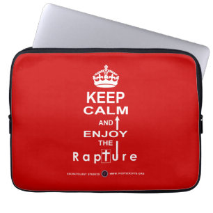 Houd kalm en geniet van de verkrachting laptop sleeve