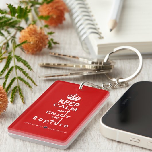 Houd kalm en geniet van de verkrachting sleutelhanger (Voorkant Rechts)