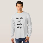 Houd kalm en geniet van het T-shirt van de Feestda (Voorkant volledig)