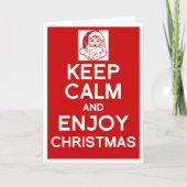 Houd Kalm en geniet van Kerstkaart Feestdagen Kaart (Voorkant)