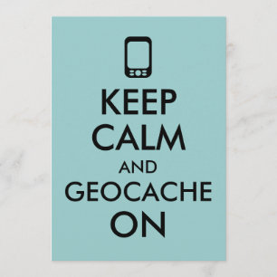 Houd kalm en geocache op GPS Geocaching Aangepast Kaart