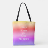Houd kalm en getrouwde Canvas tas (Achterkant)