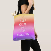 Houd kalm en getrouwde Canvas tas (Dichtbij)