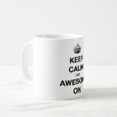 Houd kalm en Geweldige op Mok (Voorkant links)