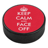 Houd kalm en gezicht van aangepaste hockey puck ca (3/4)