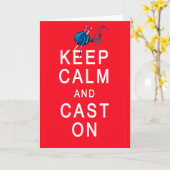 Houd Kalm en giet bij het Breien van T-shirt of Kaart (Gele Bloem)