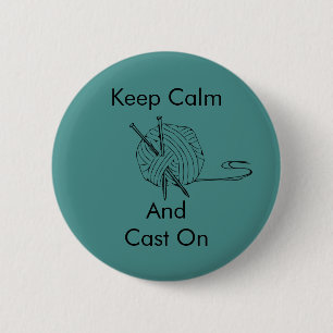 Houd kalm en giet op kenteken ronde button 5,7 cm