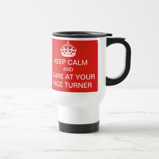 Houd kalm en glare bij je mok van de draaischijf o (Rechts)