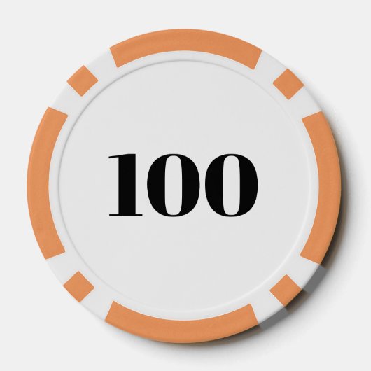 Houd kalm en gok op aangepaste casino poker chips (Achterkant)