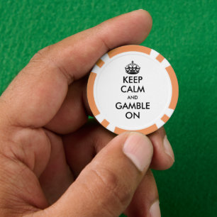 Houd kalm en gok op aangepaste casino poker chips