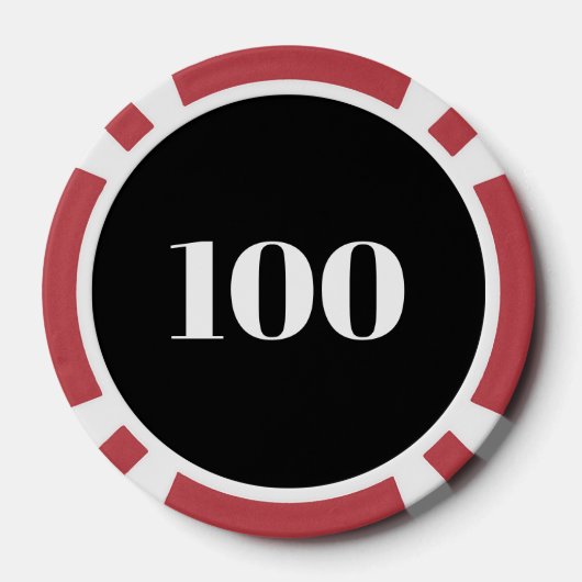 Houd kalm en gok op aangepaste pokerchips (Achterkant)