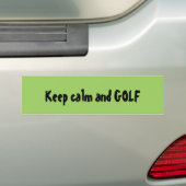 Houd kalm en GOLF Citaat Bumpersticker (Op auto)