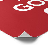 Houd kalm en Golf in druk Poster (Hoek)