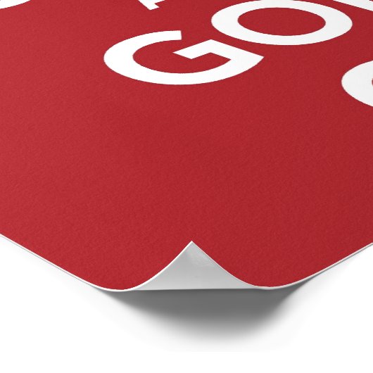 Houd kalm en Golf in druk Poster (Hoek)