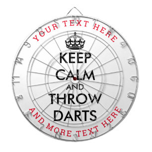 Houd kalm en gooi er grappig aangepast dart board  dartbord