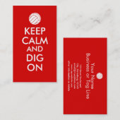 Houd Kalm en graaf op de Minnaars van de Sporten Visitekaartje (Voorkant / Achterkant)