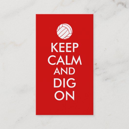 Houd Kalm en graaf op de Minnaars van de Sporten Visitekaartje (Voorkant)