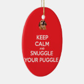 Houd kalm en grendel uw draaimolen - Rood Keramisch Ornament (Rechts)