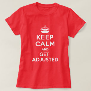 Houd kalm en haal aangepaste chipset T-shirt