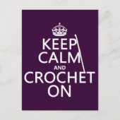 Houd kalm en hak aan briefkaart (Voorkant)