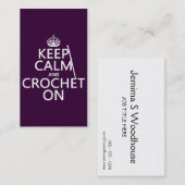 Houd kalm en haken aan visitekaartje (Voorkant / Achterkant)