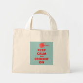 Houd kalm en haken op cadeautjes mini tote bag (Voorkant)