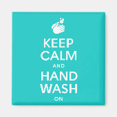 Houd kalm en handwas aan - wasmiddelgriep magneet (Voorkant)
