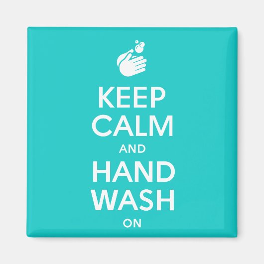Houd kalm en handwas aan - wasmiddelgriep magneet (Voorkant)