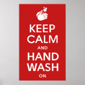 Houd kalm en handwas aan - wasmiddelgriep poster (Voorkant)