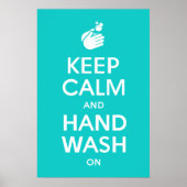 Houd kalm en handwas aan - wasmiddelgriep poster (Voorkant)