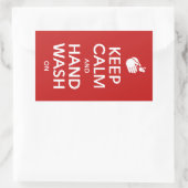 Houd kalm en handwas aan - wasmiddelgriep rechthoekige sticker (Tas)