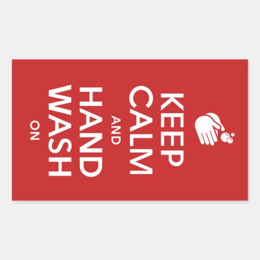 Houd kalm en handwas aan - wasmiddelgriep rechthoekige sticker (Voorkant)