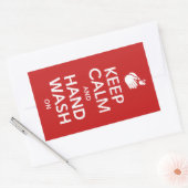 Houd kalm en handwas aan - wasmiddelgriep rechthoekige sticker (Envelop)