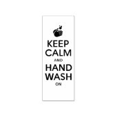 Houd kalm en handwas aan - wasmiddelgriep rubberstempel (Afrduk)
