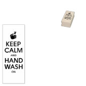 Houd kalm en handwas aan - wasmiddelgriep rubberstempel (Gestempeld)