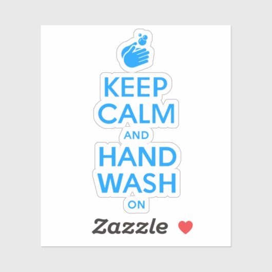 Houd kalm en handwas aan - wasmiddelgriep sticker (Vel)