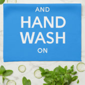 Houd kalm en handwas aan - wasmiddelgriep theedoek (Gevouwen)