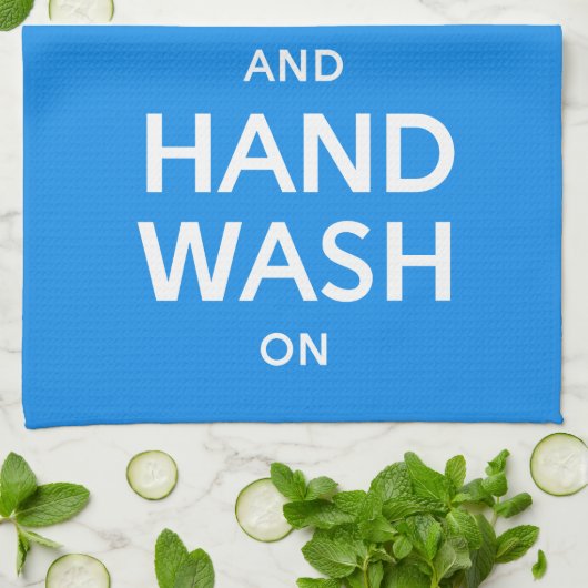 Houd kalm en handwas aan - wasmiddelgriep theedoek (Gevouwen)