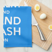 Houd kalm en handwas aan - wasmiddelgriep theedoek (Quarter Fold)