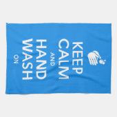 Houd kalm en handwas aan - wasmiddelgriep theedoek (Horizontaal)