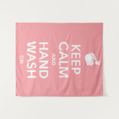 Houd kalm en handwas aan - wasmiddelgriep wandkleed (Voorkant (horizontaal))