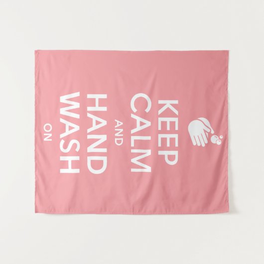 Houd kalm en handwas aan - wasmiddelgriep wandkleed (Voorkant (horizontaal))