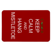 Houd kalm en hang Mistletoe Premium Magnet Magneet (Horizontaal)