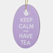 Houd kalm en heb de versiering van de Lavender van Keramisch Ornament (Links)