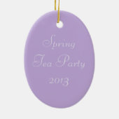 Houd kalm en heb de versiering van de Lavender van Keramisch Ornament (Achterkant)